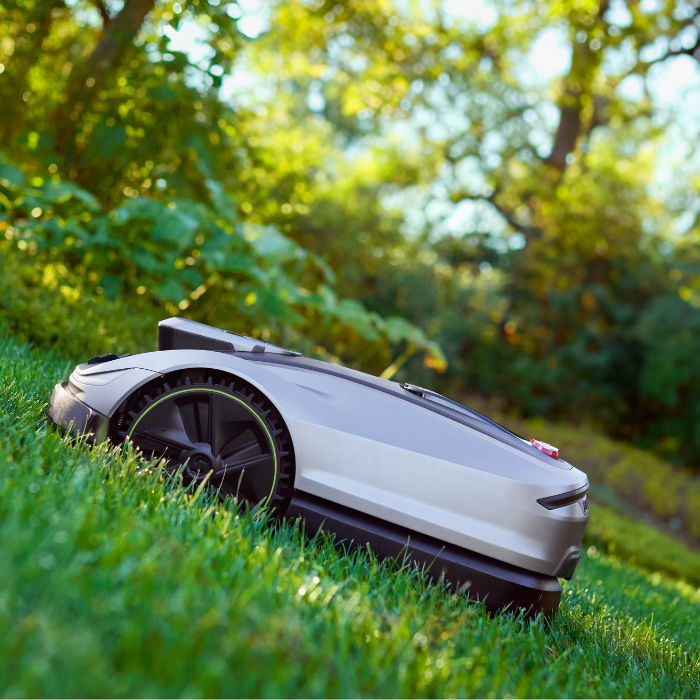 LawnMaster Robotic Mower On Incline